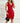V-neck Knotted Dusting Powder Sheath And Fitted Waist Dress
