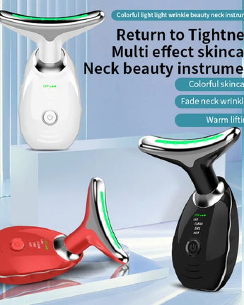 Neck Face Beauty Device Colorful LED Photon Therapy Skin