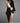 Two Tone Black Gold Ethnic High Waist