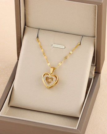 Double-layer Smart Love Pendant Titanium Steel