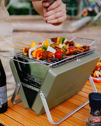 Portable camping BBQ Folding Cooking Charcoal