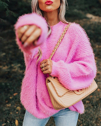 Woman Knitting Sweater