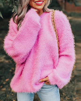 Woman Knitting Sweater