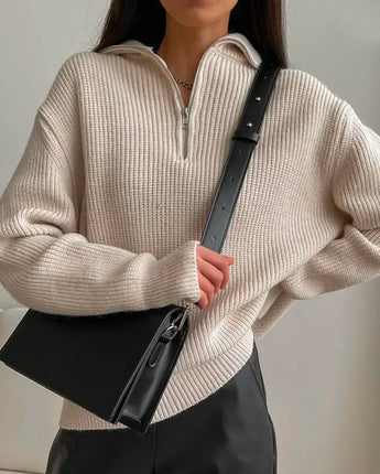 Turtleneck Zipper Sweater