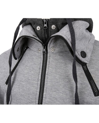 Double Zipper Hoodie Jacket for Men