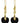 Gold Plated Silver Heart Jewelry Set 120 Languages I Love You Necklace and Crystal Earrings