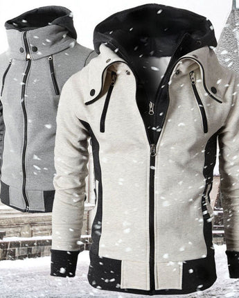 Double Zipper Hoodie Jacket for Men