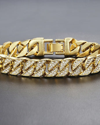 Miami Gold Curb Cuban Bracelet