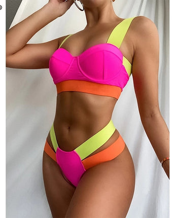 Patchwork Sexy Swimwear