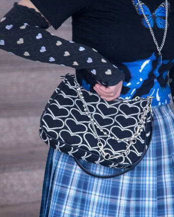 Heart Pattern Shoulder Bag