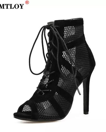 Fabric Cross strap Sexy high heel Sandals