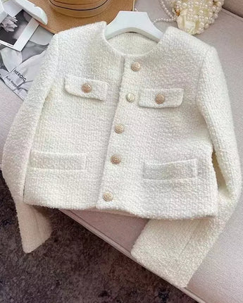 Tweed Basic Jacket Coat Women