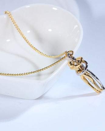 Couple Hugging Pendant Necklace
