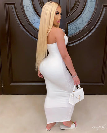 Chest Wrapped Long  Dress